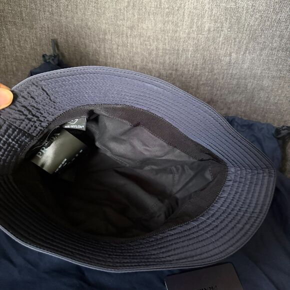 PRADA	Re-nylon Blue Enameled Tessuto Logo Cotton Unisex Men Womens Bucket Hat XL main image 7